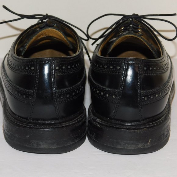 Stafford Men\'s Leather Wingtip Cap Toe Dress Shoes Black Size 8 1/2M main image 5